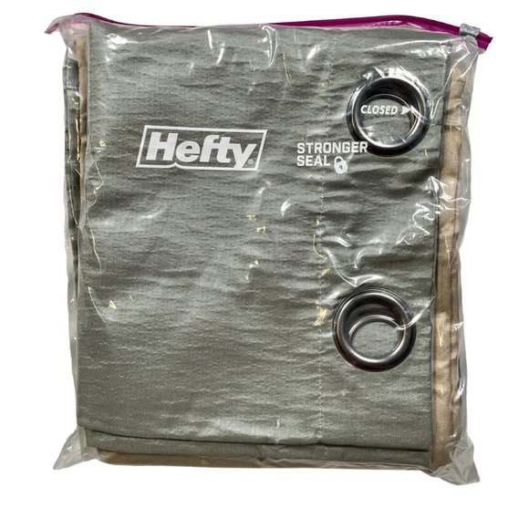 Studio JCP Champagne Gold & Blue/Gray Shower Curtains 2 Panels 49” x 80” - Picture 4 of 7